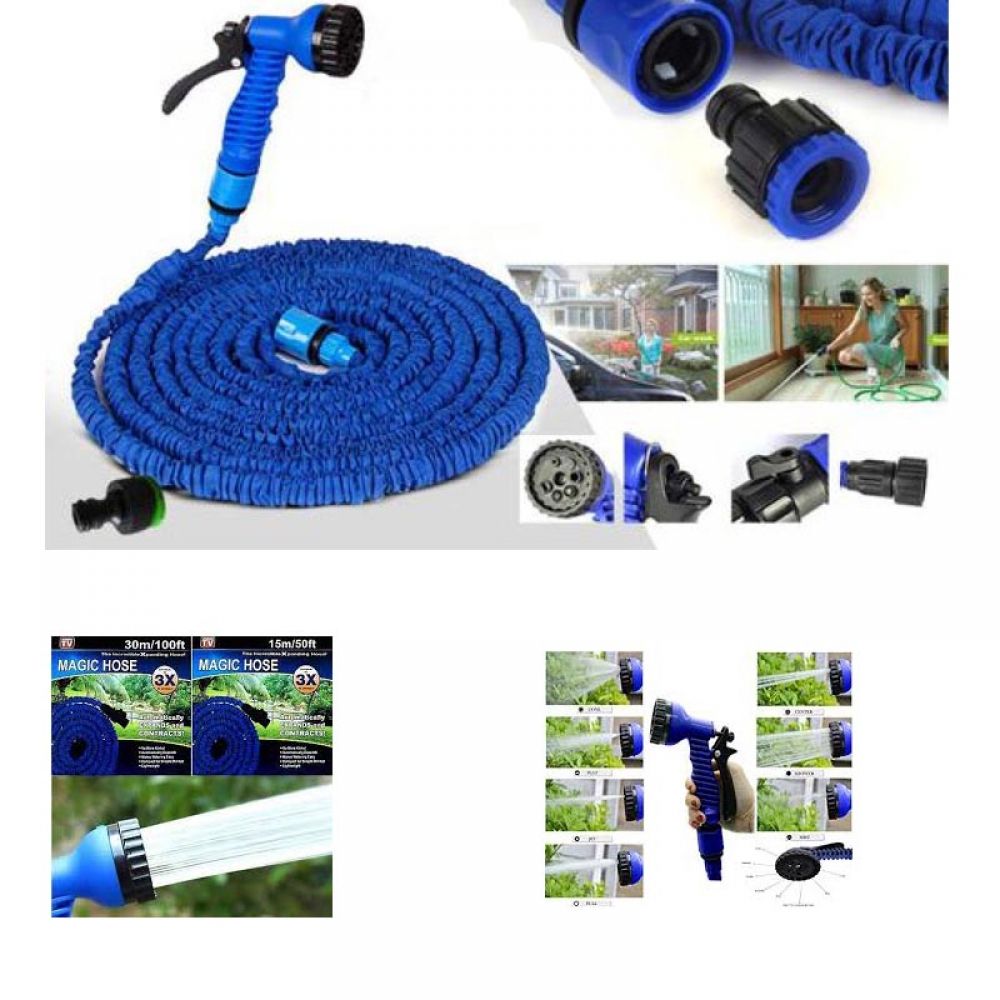 Pack of 2 Expendable 50ft Magic Hose Pipe With Car Windshield Wonder